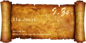 Ila Zsolt névjegykártya